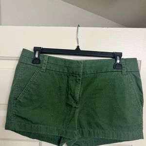J Crew Chino women’s shorts, army green, size 4, excellent condition